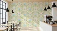 Nordic Bloom botanisk tryk tapet