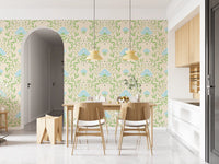 Nordic Bloom botanisk tryk tapet