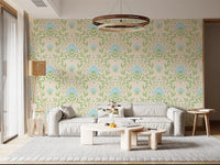 Nordic Bloom botanisk tryk tapet