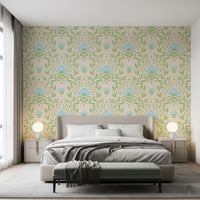 Nordic Bloom botanisk tryk tapet