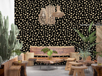 Papier peint motif taches d'encre abstraites⁠