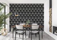 Papier peint à motif linéaire goutte d'eau minimaliste⁠