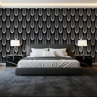 Papier peint à motif linéaire goutte d'eau minimaliste⁠