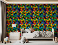 Abstrakt Farverigt Kapsel Mosaik Tapet