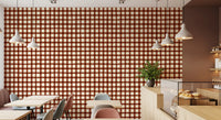 Papier peint à carreaux effet coups de pinceau rustique