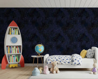 Carta da parati Midnight Stardust Ink Wash