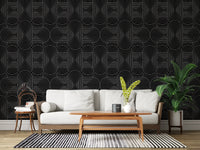 Minimalistisches Tapetenmuster mit linearem Bogen