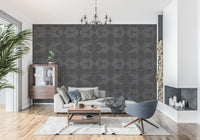 Minimalistisches Tapetenmuster mit linearem Bogen
