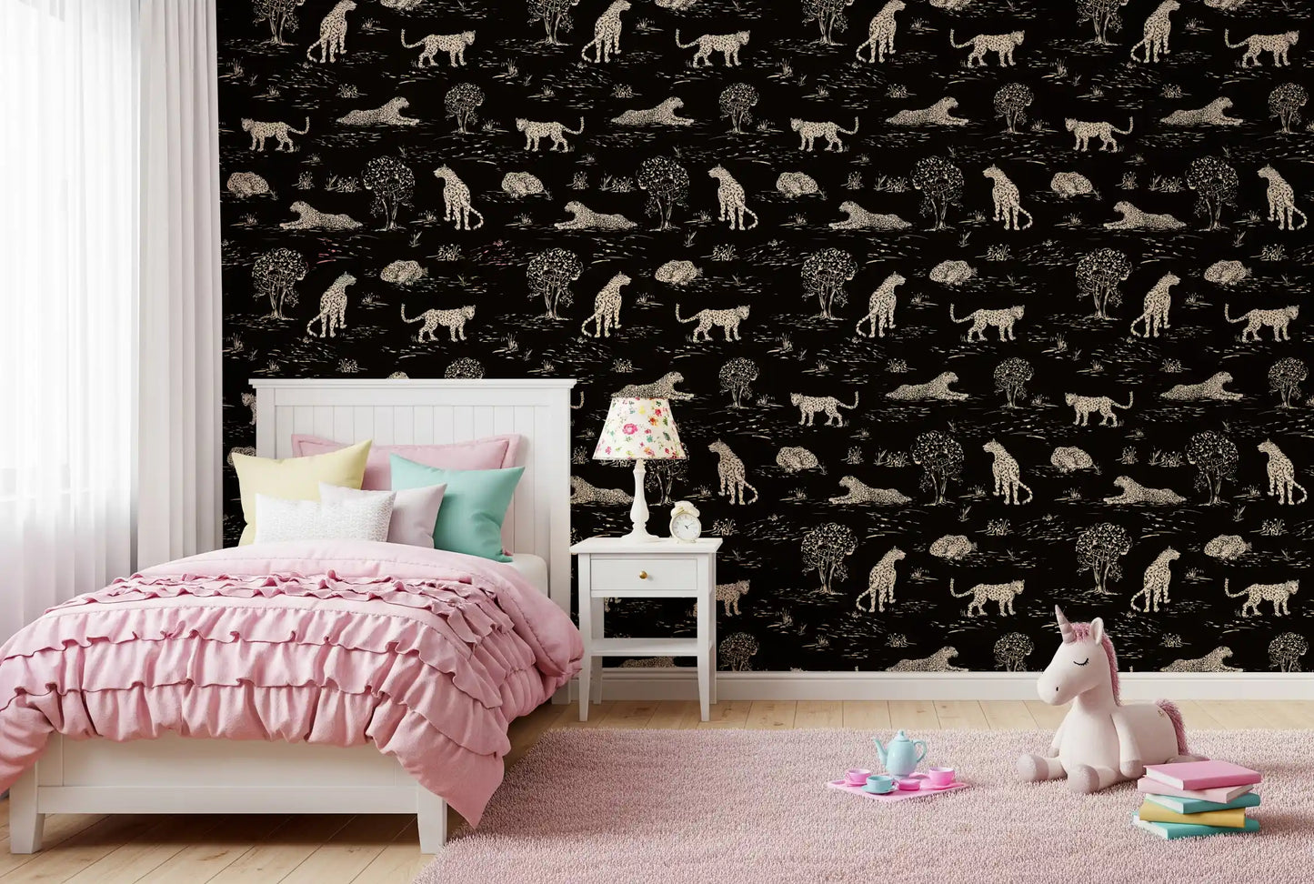 Leopard Skitse Savanne Tapet⁠