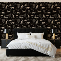 Leopard Skitse Savanne Tapet⁠