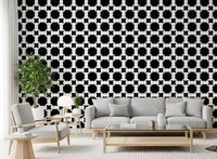 Monochrome Blumenranken Tapete