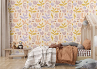 Abstract Organic Matisse Inspired Shapes Wallpaper⁠