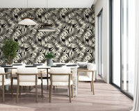 Minimalist Palm Leaf Monochrome Wallpaper⁠
