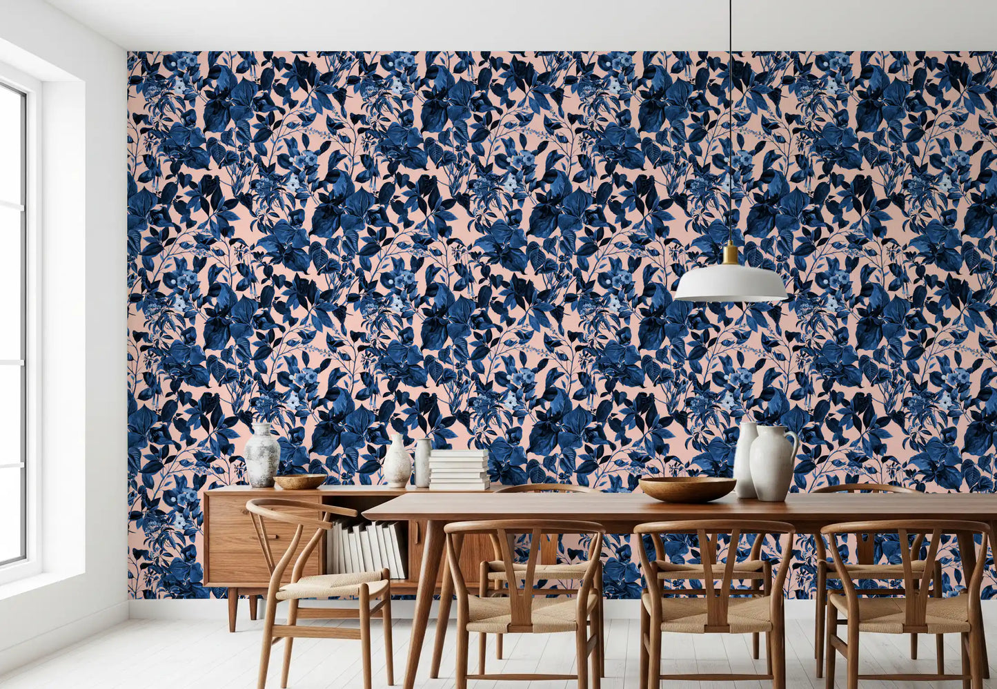 Indigo Grove Botanical Print Wallpaper⁠