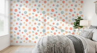 Cheerful Bloom Garden Illustration Wallpaper⁠