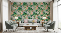 Tapet med vintage botanisk haveillustration⁠