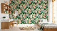 Tapet med vintage botanisk haveillustration⁠