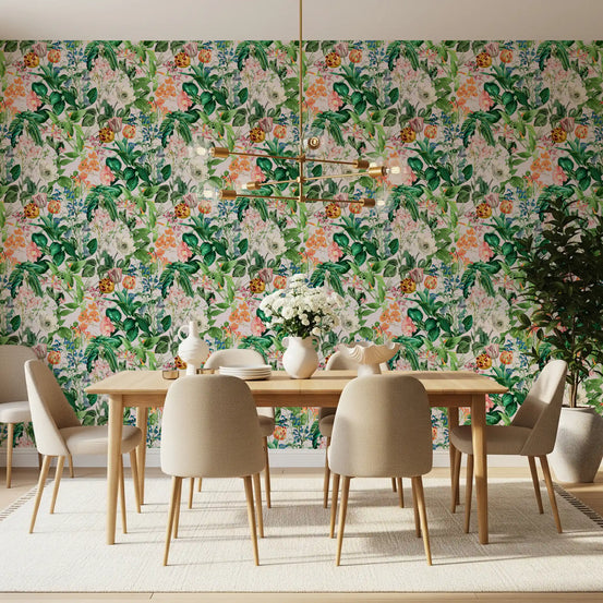 Tapet med vintage botanisk haveillustration⁠