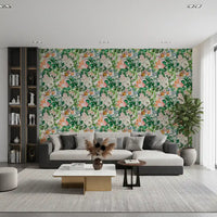 Tapet med vintage botanisk haveillustration⁠