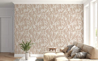 Earthy Brushstroke Leaves Wallpaper⁠