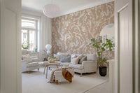Earthy Brushstroke Leaves Wallpaper⁠