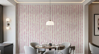 Soft Blush håndmalet tapet med lodrette striber⁠
