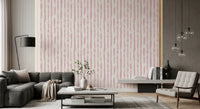 Soft Blush håndmalet tapet med lodrette striber⁠