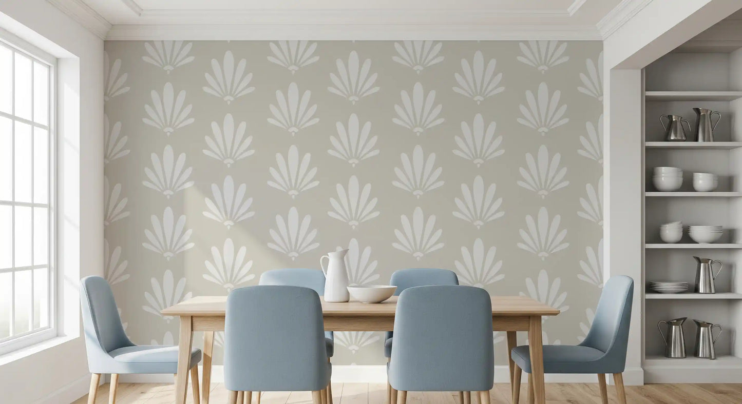 Minimalistisches Tapetenmuster mit Ventilator-Design