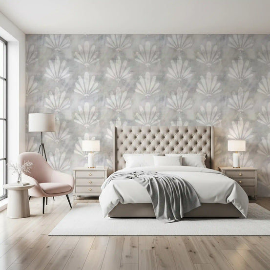 Minimalistisk ventilatormønster i gråt tapet⁠