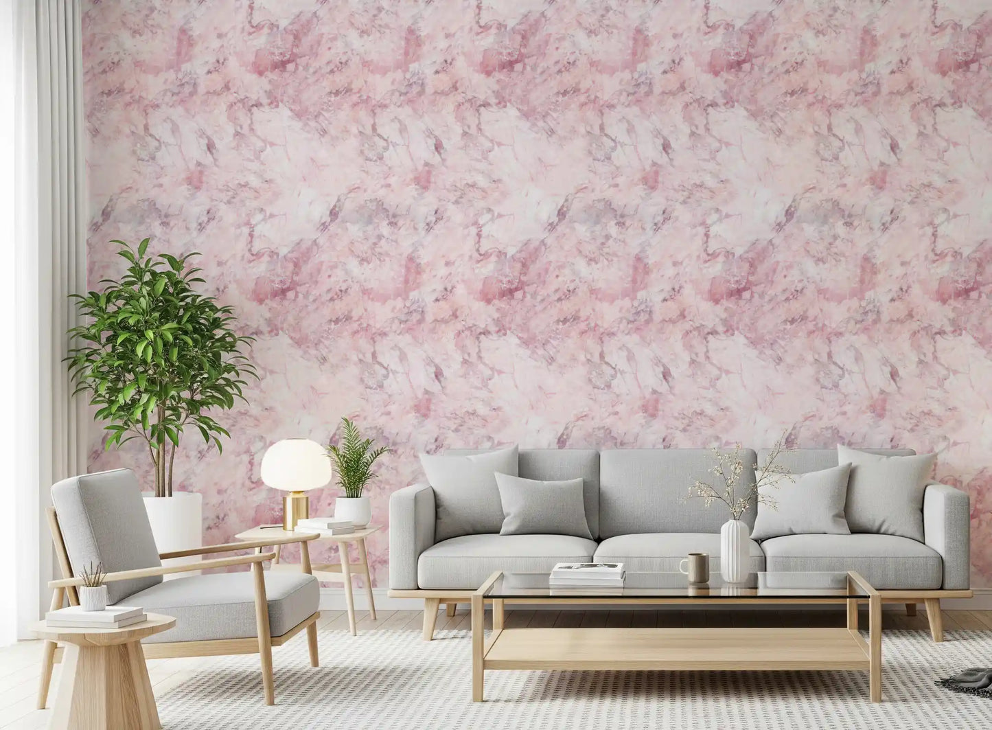 Tapete mit Blush-Marmorstein-Textur