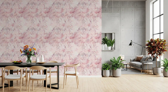 Behang met Blush Marmersteenstructuur