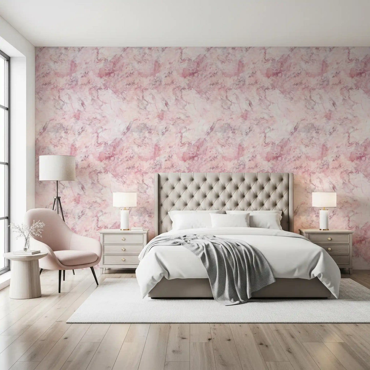Tapete mit Blush-Marmorstein-Textur