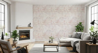 Soft Blush Marble Vein Wallpaper⁠