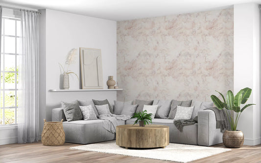 Tapete mit weichen Blush-Marmoradern