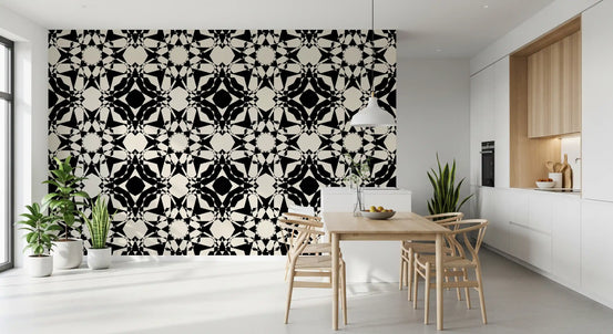 Papier peint à motif géométrique monochromatique emboîtable