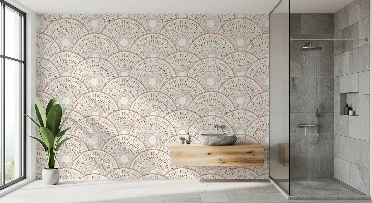 Art Deco-vifte med strålende buer tapet⁠