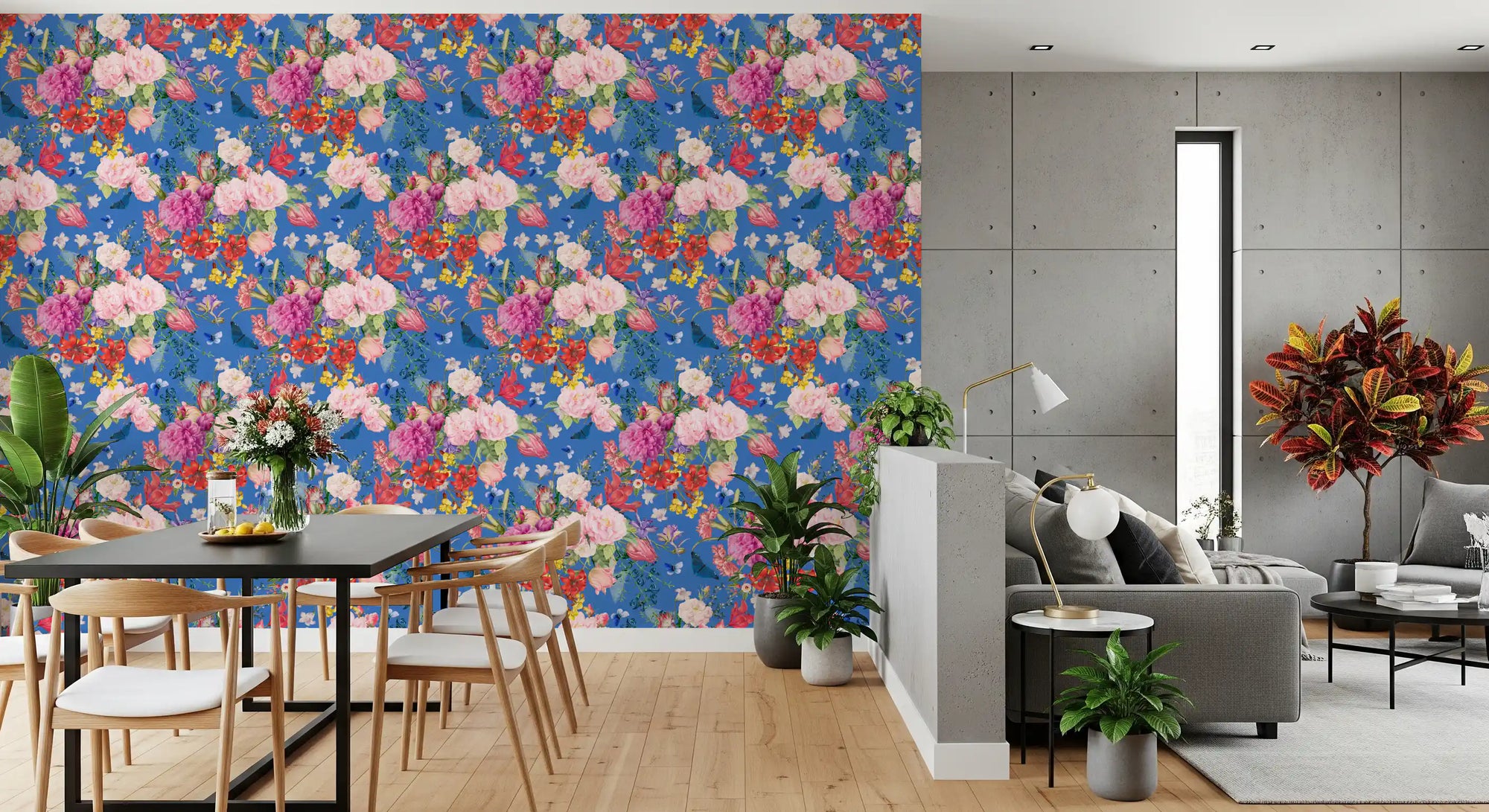 Vintage Botanische Bloemen Symfonie Behang⁠