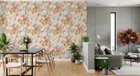 Muted Meadow Botanical Illustration Wallpaper⁠