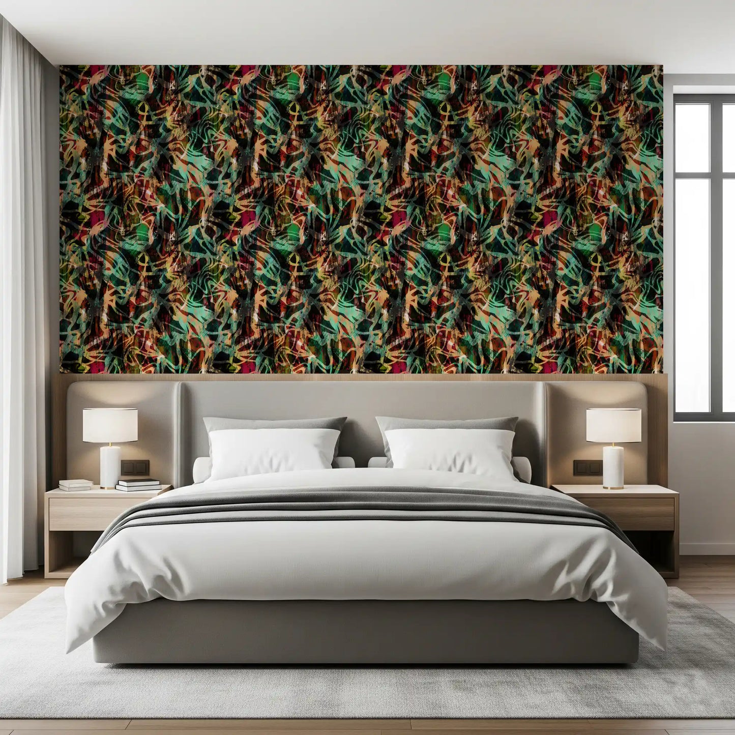Papier peint expression abstraite peinte⁠