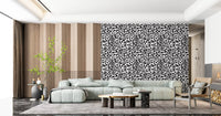 Tapeten mit monochromen Kritzel-Abstract-Formen