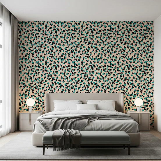 Papier peint moderne texturé à motifs tachetés⁠