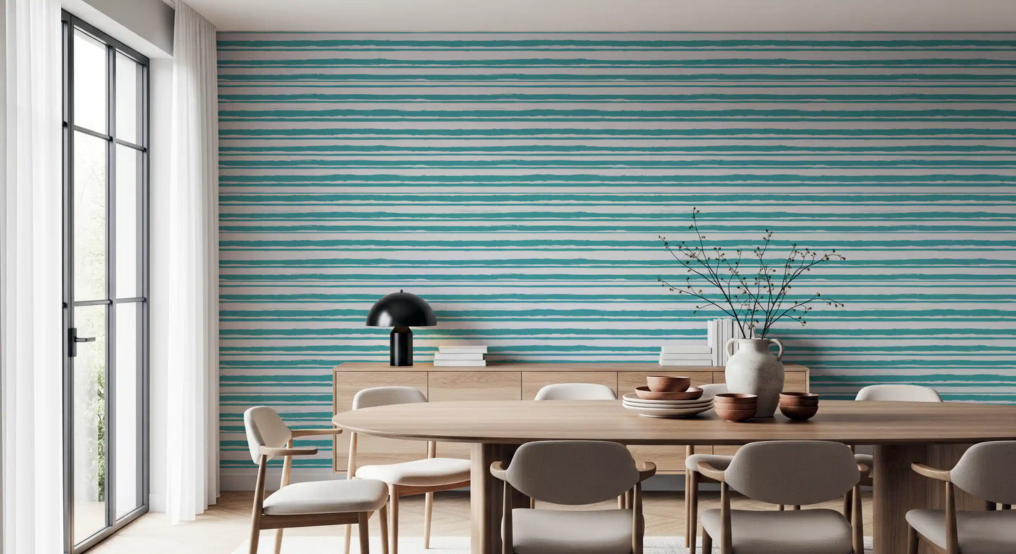 Papier peint texture trait organique bleu sarcelle⁠