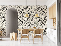 Papel de Parede Minimalista com Pinceladas Monocromáticas