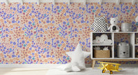 Papel de Parede Alegre com Flores Pintadas no Prado