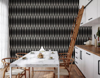 Minimalist Vertical Geometric Lattice Wallpaper⁠