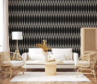Minimalist Vertical Geometric Lattice Wallpaper⁠