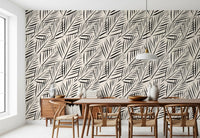 Minimalistische Palmblatt-Silhouetten-Tapete