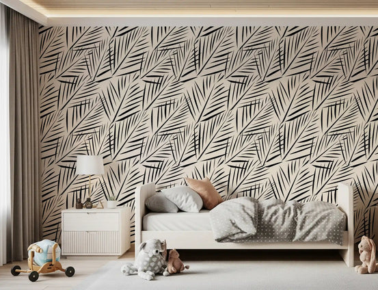 Minimalistisk tapet med palmesilhuet