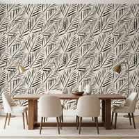 Minimalistische Palmblatt-Silhouetten-Tapete