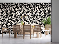 Abstract Geometric Monochrome Flow Wallpaper⁠